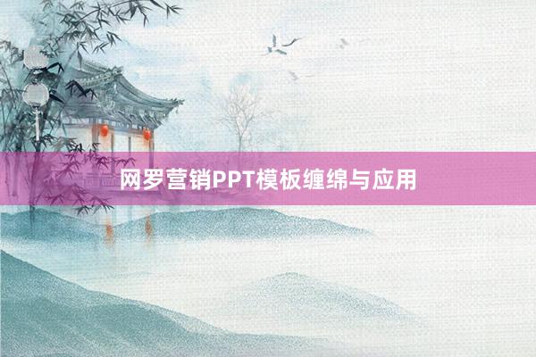 网罗营销PPT模板缠绵与应用
